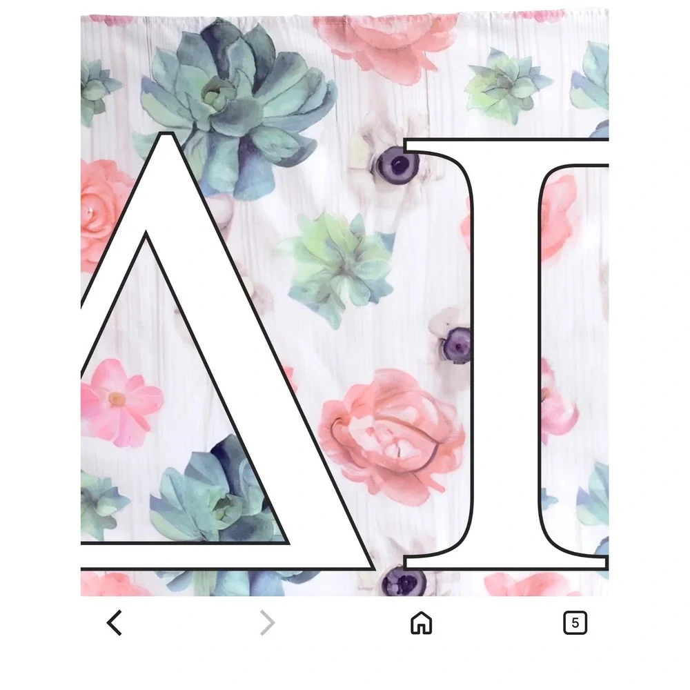 Sorority Shop Delta Gamma Succulent Floral Flag Banner Dorm Decor 3x5 White
